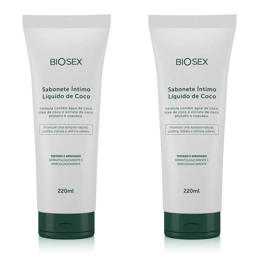 Biosex 2 Sabonete Líquido Intimo Oleo de Côco Região Intima