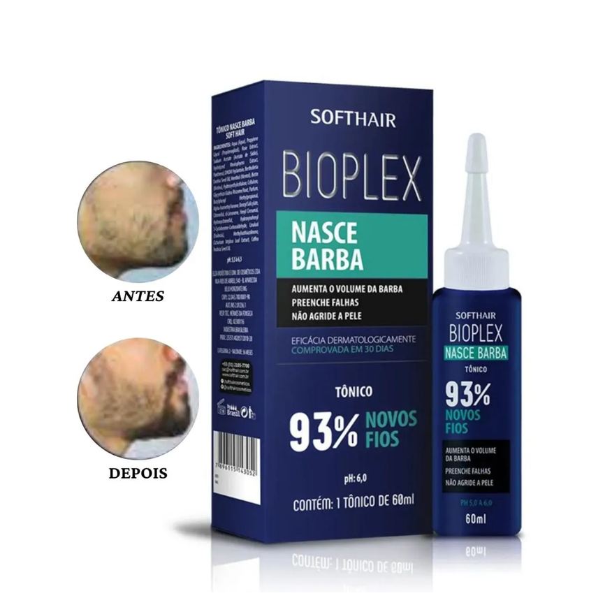 Barba Crescer Fórmula Exclusiva Tratamento Bioplex Softhair