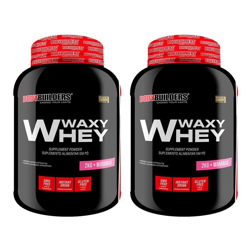 Bodybuilders 2x Whey Protein Waxy Whey (35%) - 2kg - Baunilha e Morango
