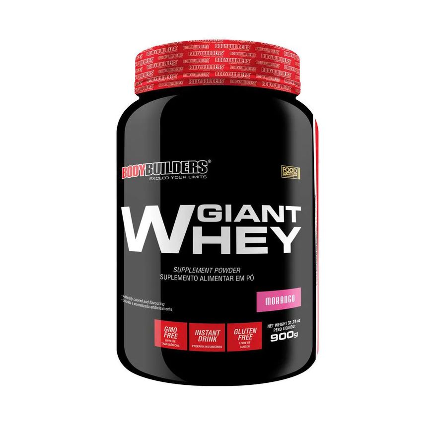Bodybuilders Giant Whey 900g - Sabor: Morango