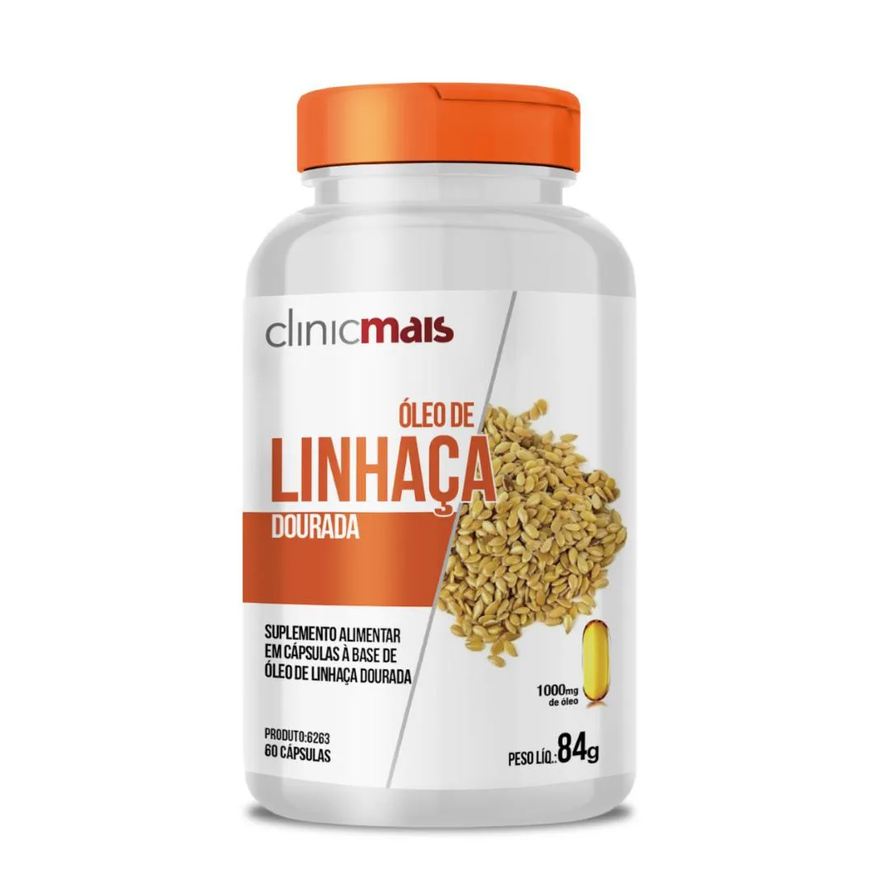 Clinic Mais Óleo de Linhaça Dourada 60 cápsulas 1000mg Clinicmais