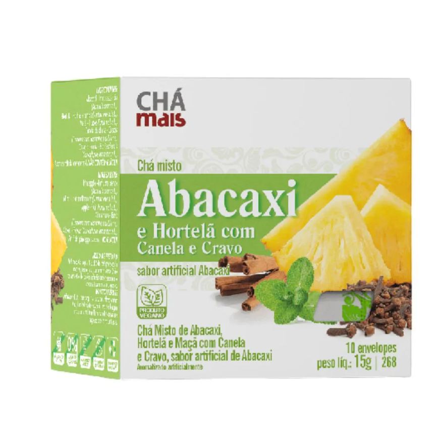 Chá Mais Chá Misto de Abacaxi, Hortelã Canela e Cravo 10 Sachês