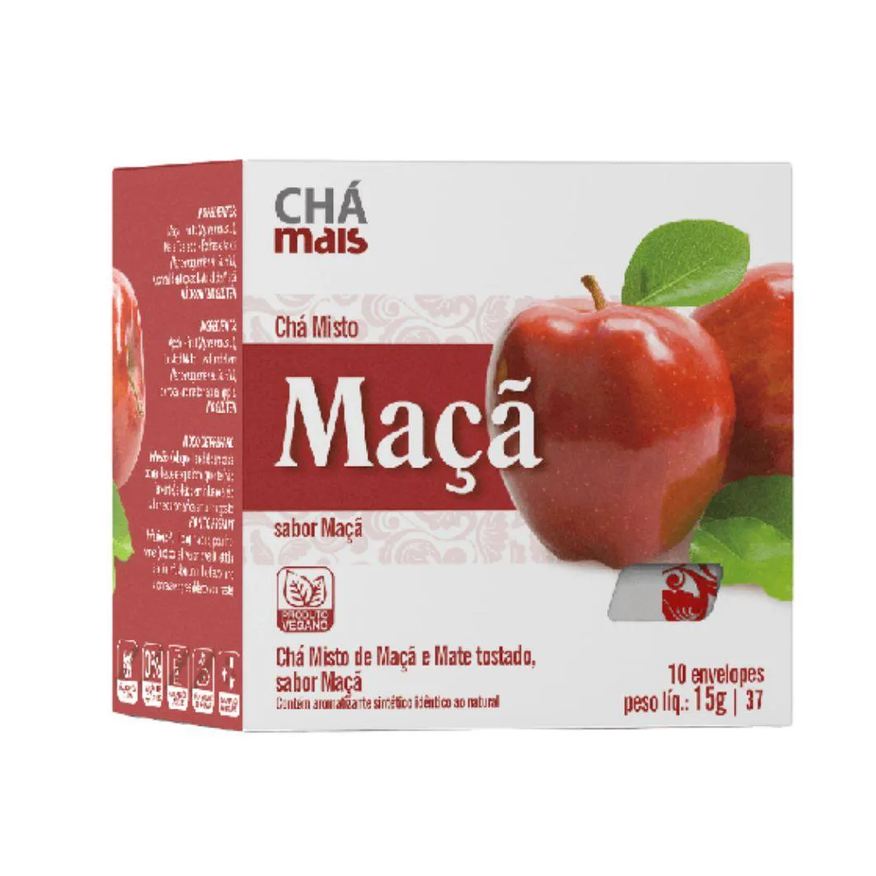 Clinic Mais Chá Misto de Maça 10 Sachês - Chá Mais