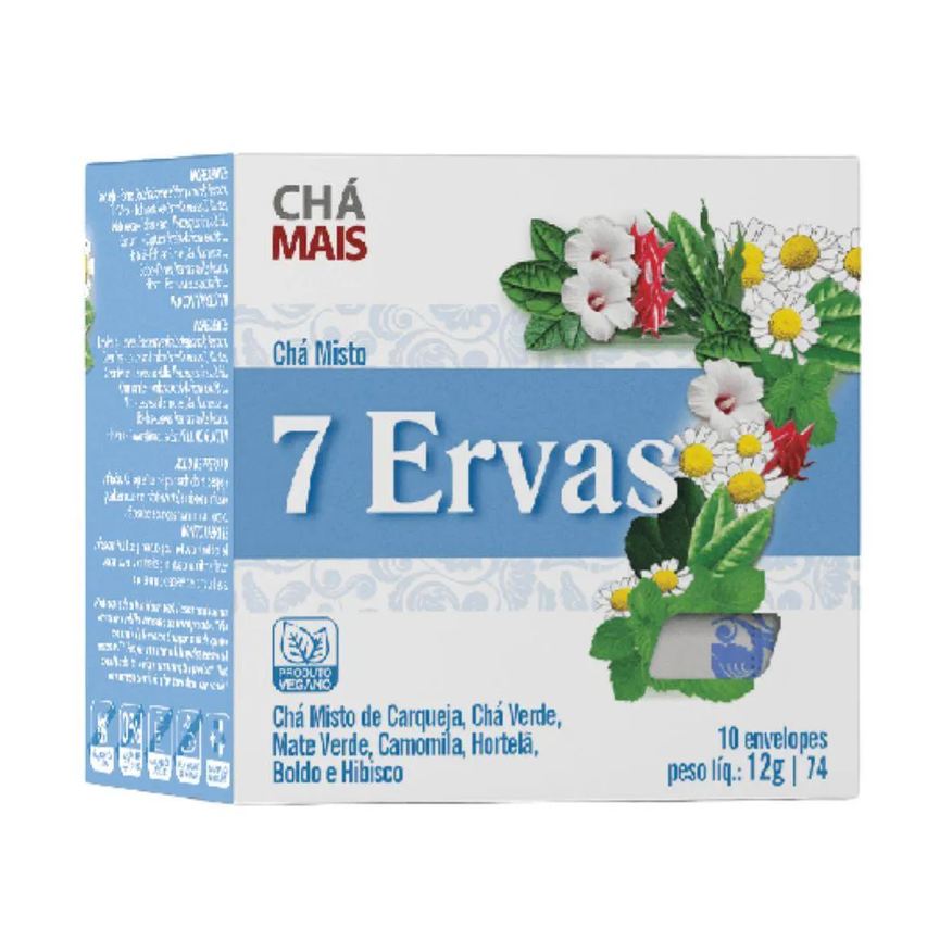 Clinic Mais Chá Misto 7 Ervas 10 Sachês - Chá Mais