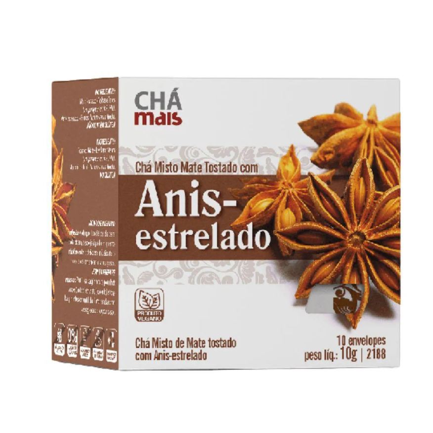 Clinic Mais Chá Misto de Mate Tostado com Anis-estrelado 10 Sachês - Chá Mais