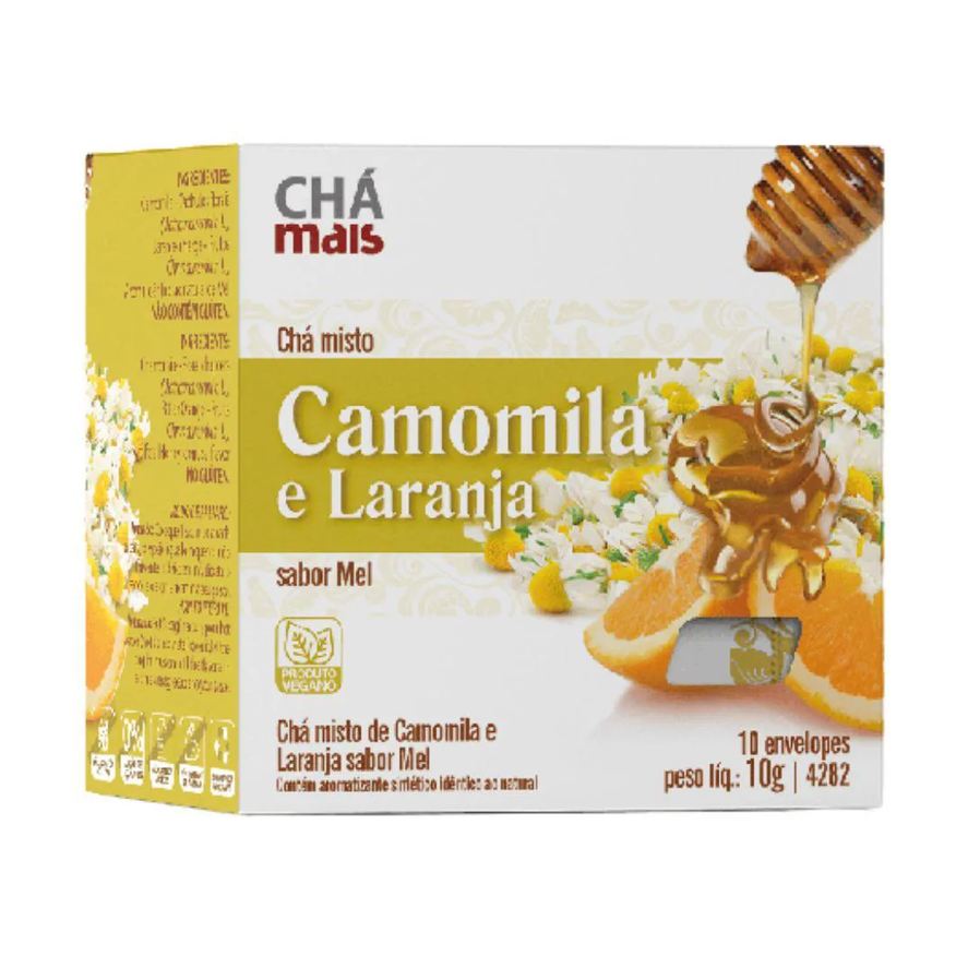 Clinic Mais Chá Misto de Camomila com Laranja 10 Sachês - Chá Mais
