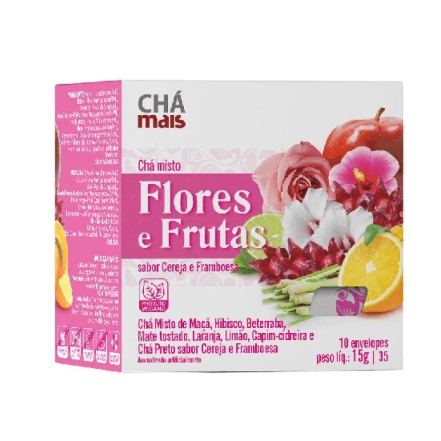 Clinic Mais Chá Misto de Flores e Frutas 10 Sachês - Chá Mais