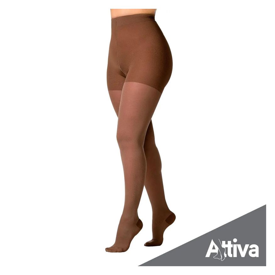Attiva Meia Calca Media Compressao 18-21 Fem Fechada Natural Escuro G