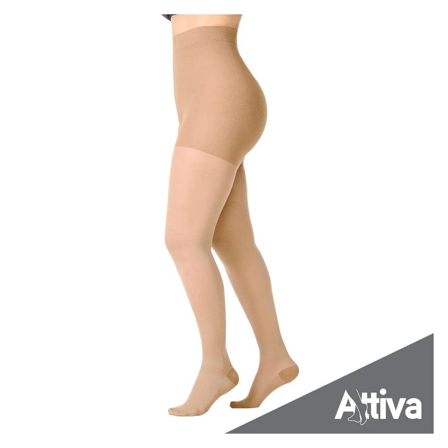 Attiva Meia Calca Media Compressao 18-21 Fem Fechada Natural M