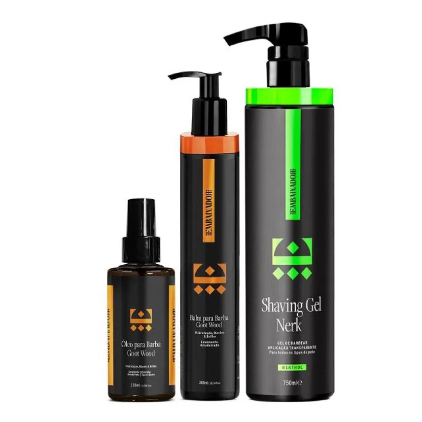 Embaixador Shaving Gel Menthol + Óleo E Balm Goot Wood 750ml
