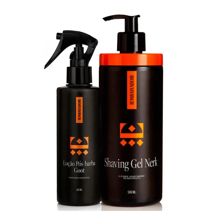 Embaixador Loção Pós Barba Goot + Shaving Gel Nerk 500ml