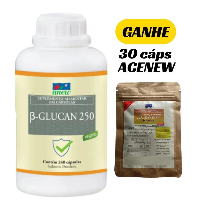 Anew Beta Glucan 250 240 cápsulas + 30 cápsulas Acenew Anew