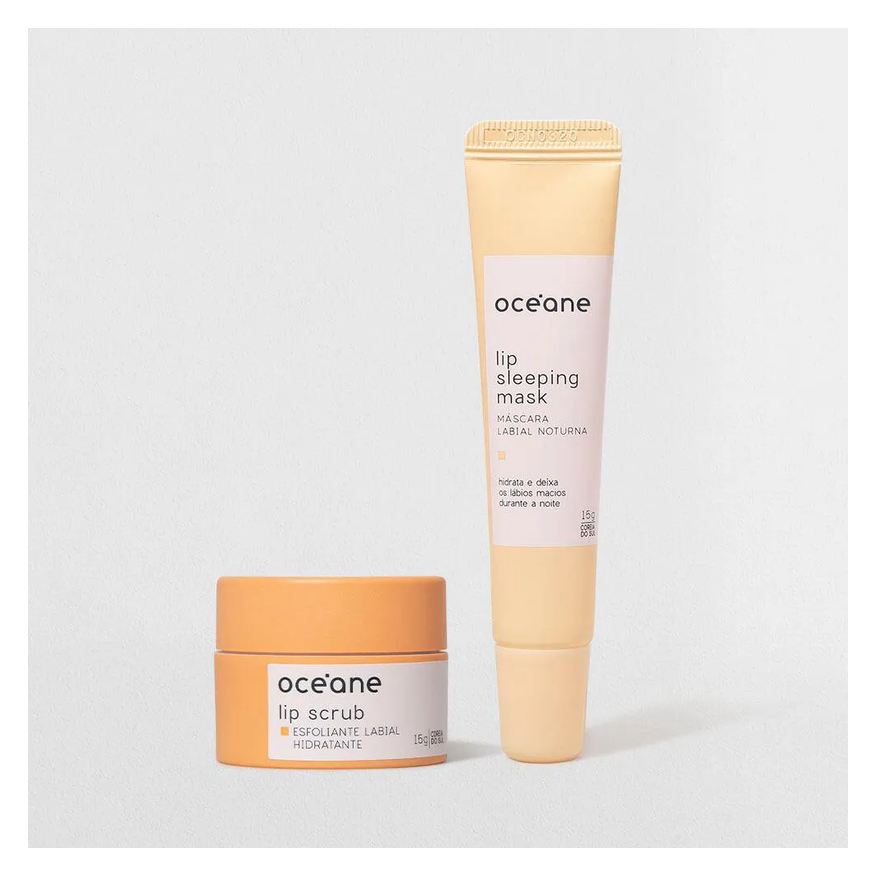 Océane Kit Máscara Labial Noturna + Esfoliante Labial (2 Produtos)