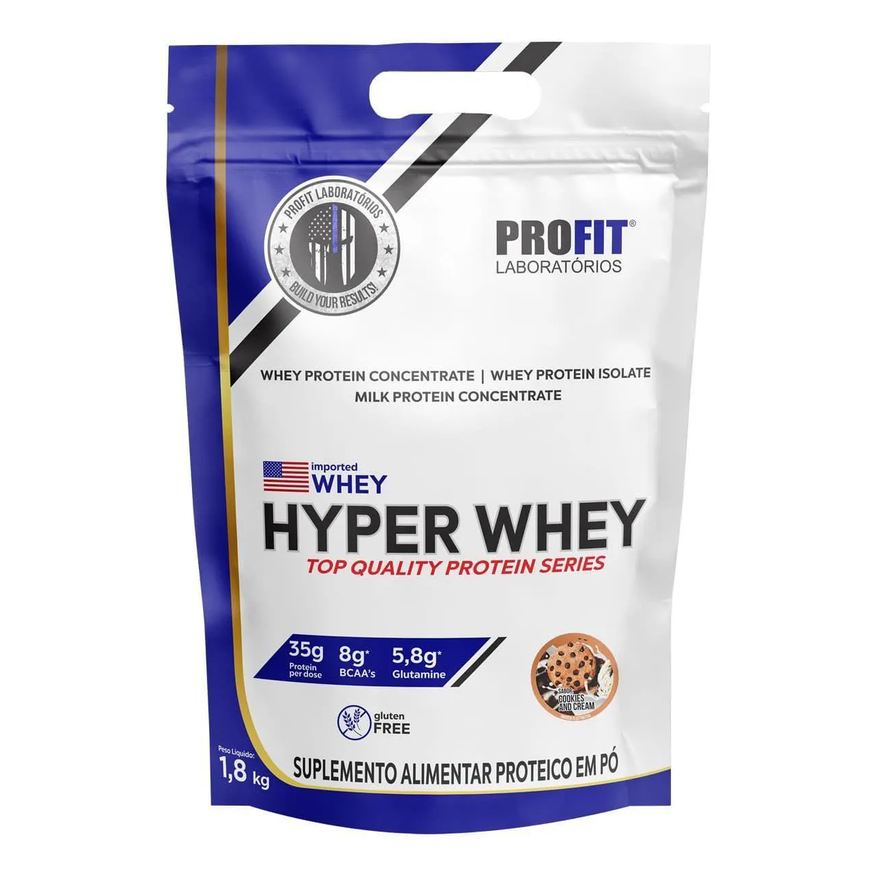 Profit Laboratório Hyper Whey - 1800g Refil Cookies And Cream - Profit