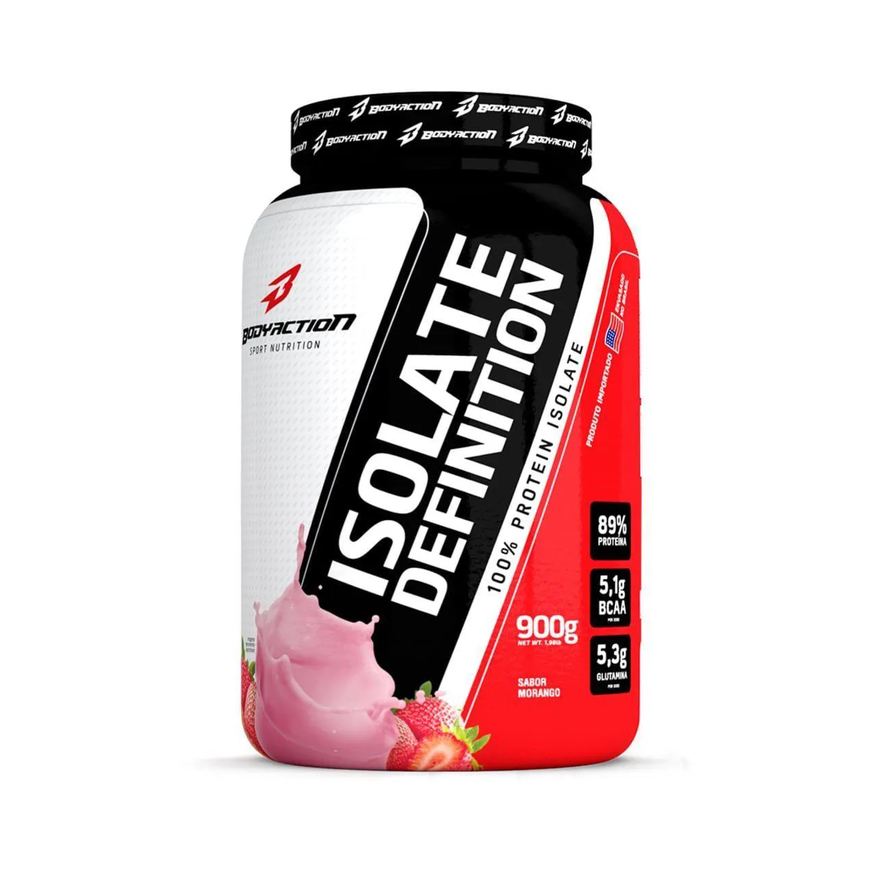 Body Action Whey Isolate Definition - 900g Morango - Bodyaction