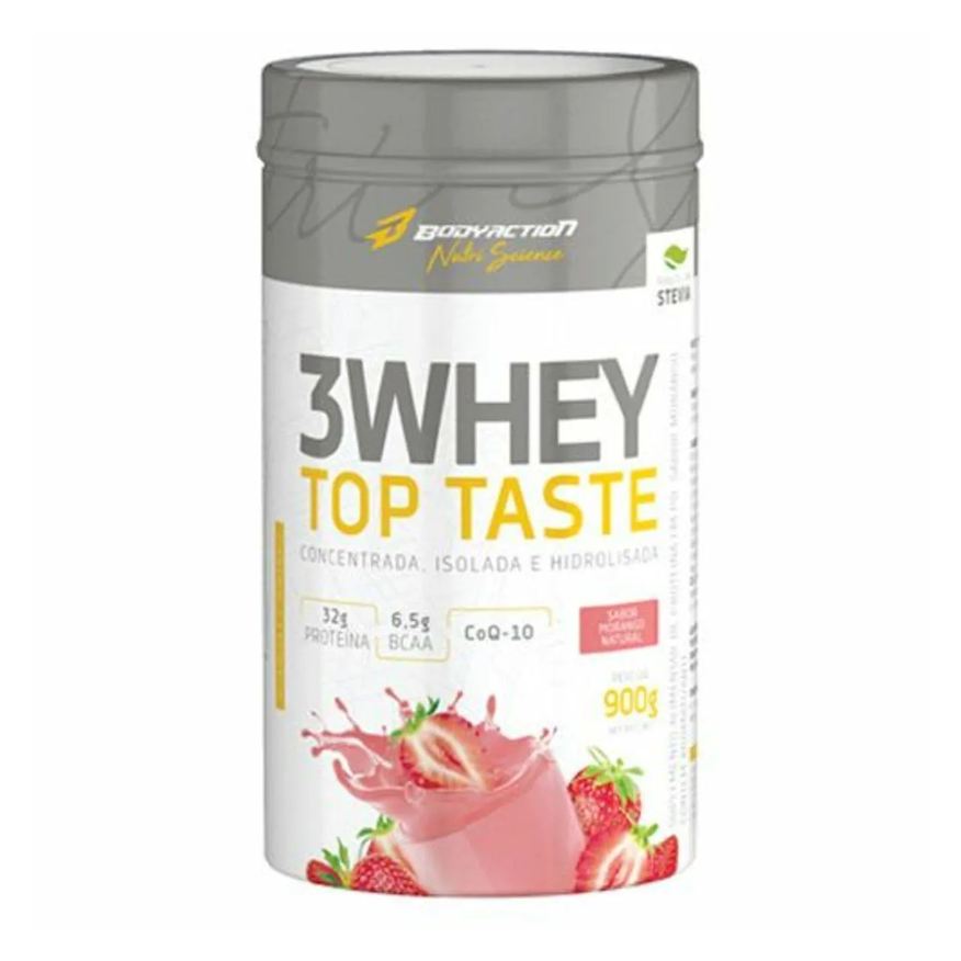 Body Action Whey Protein 3Whey Top Taste Morango 900g
