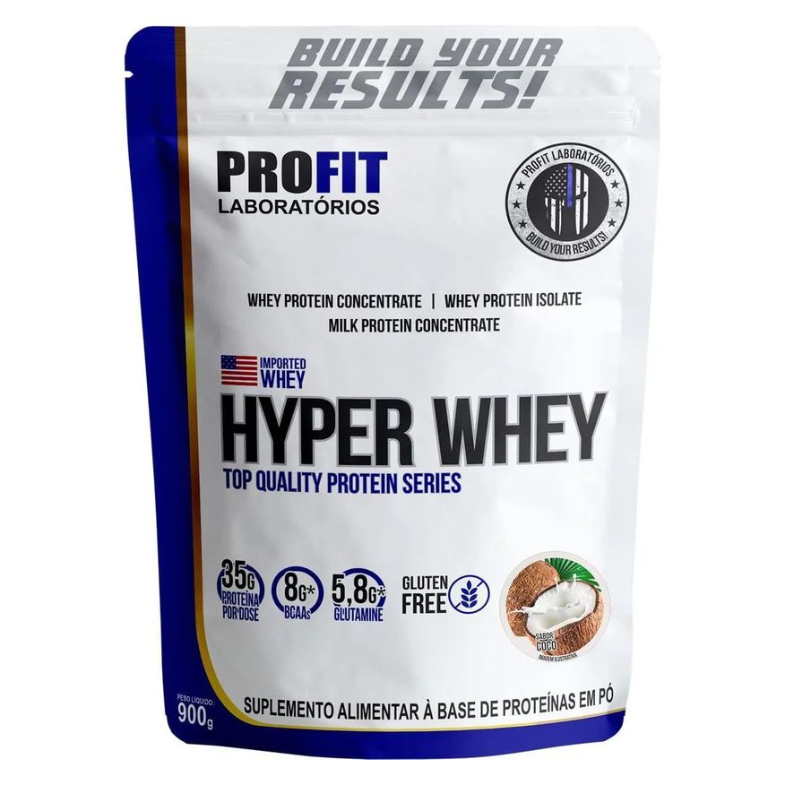 Profit Laboratório Hyper Whey - 900g Refil Coco - Profit
