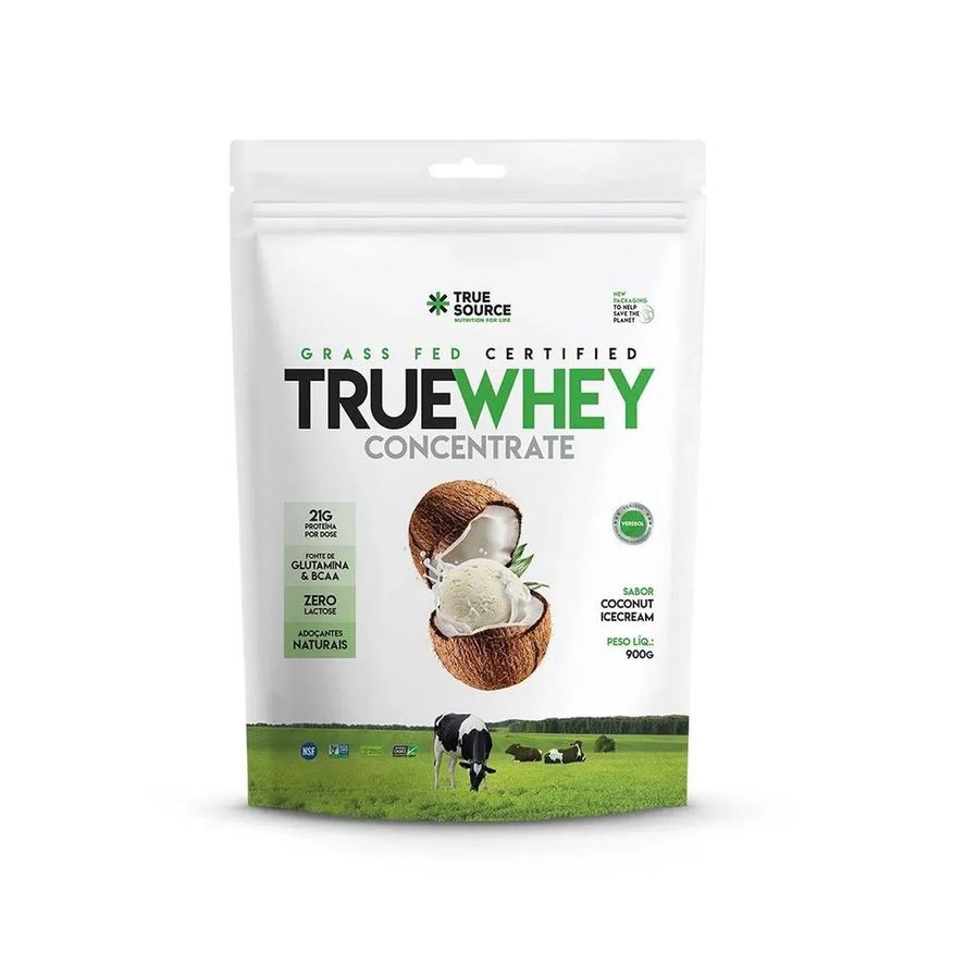 True Whey Concentrate - 900g Refil Coconut Ice Cream - True Source
