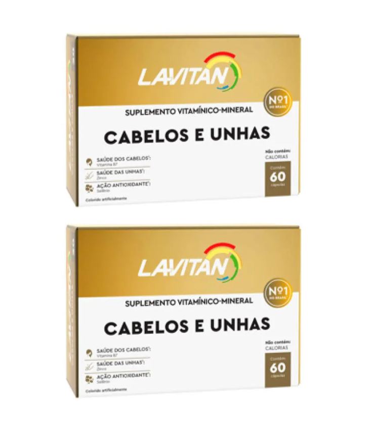 Cimed Kit 2 Lavitan Hair Cabelos e Unhas C/60 comprimidos