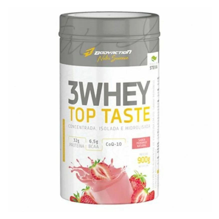 Body Action 3 Whey Top Taste (900g) - Sabor: Morango
