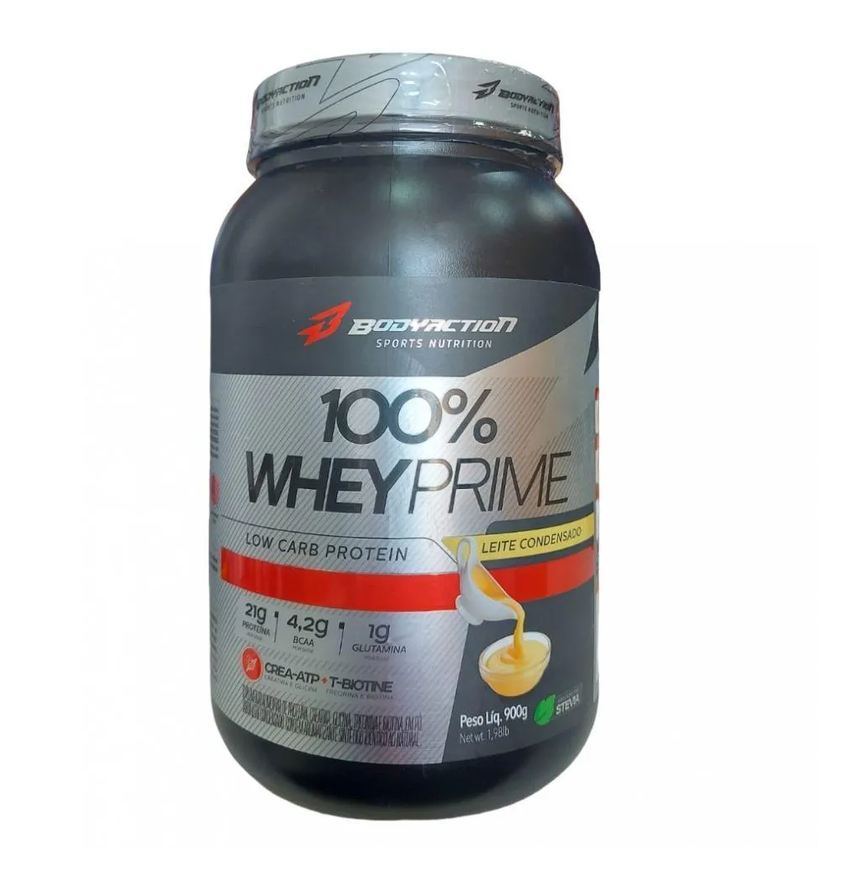 Body Action 100% Whey Prime (900g) - Sabor: Leite Condensado