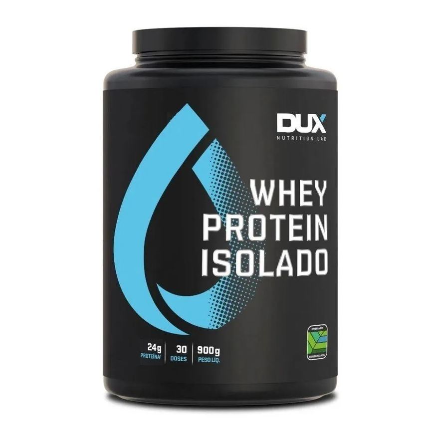 Dux Whey Protein Isolado Pote (900g) - Sabor: Cookies