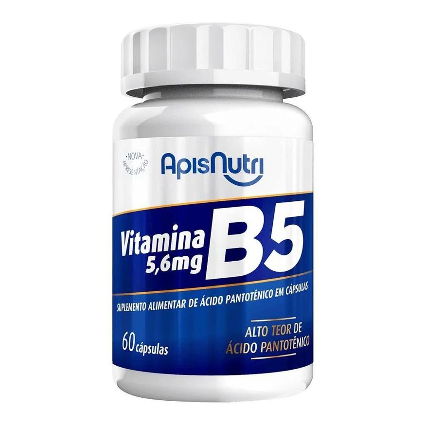 Apisnutri Vitamina B5 - 5,6mg (60 Cápsulas) - Padrão: Único
