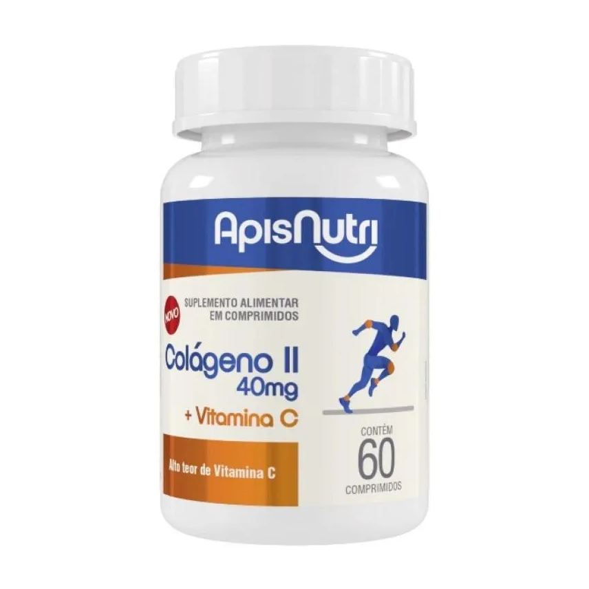 Apisnutri Colágeno Tipo Ii + Vitamina C 500mg (60 Cápsulas) - Padrão: Único