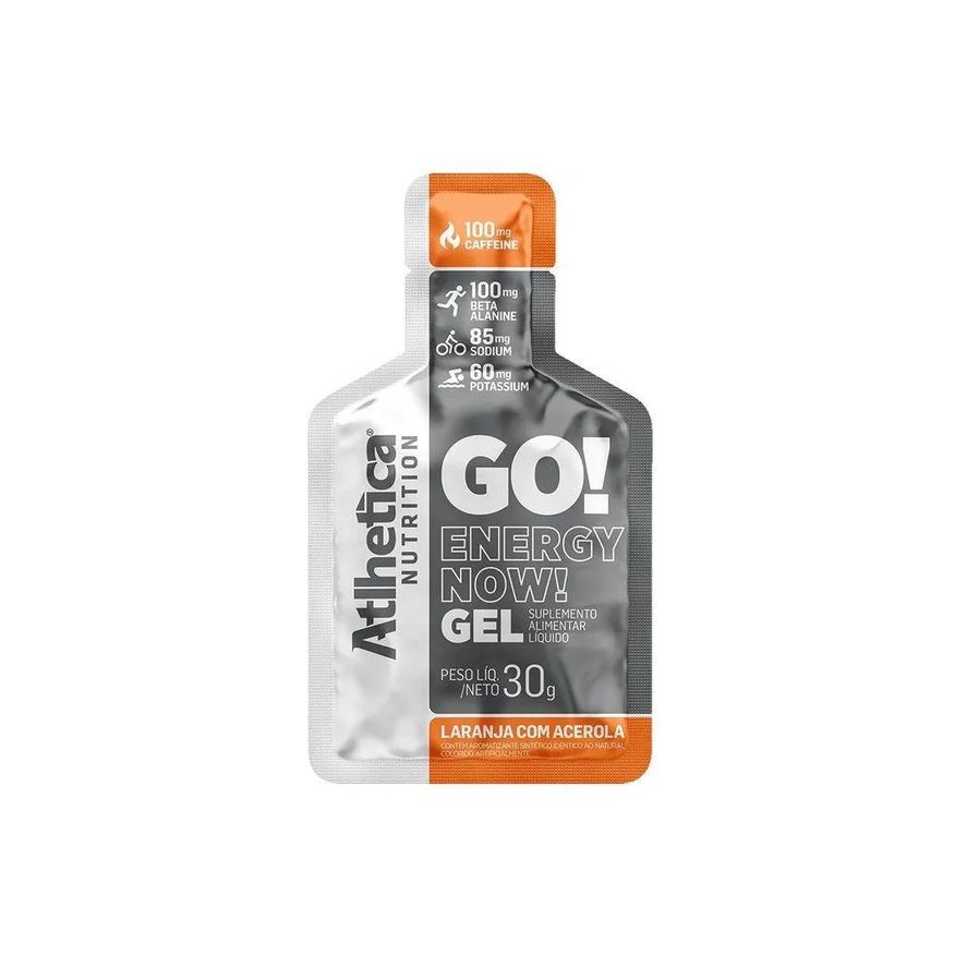 Atlhetica Nutrition Energético em Gel Go! Energy Now Gel Laranja com Acerola 30g