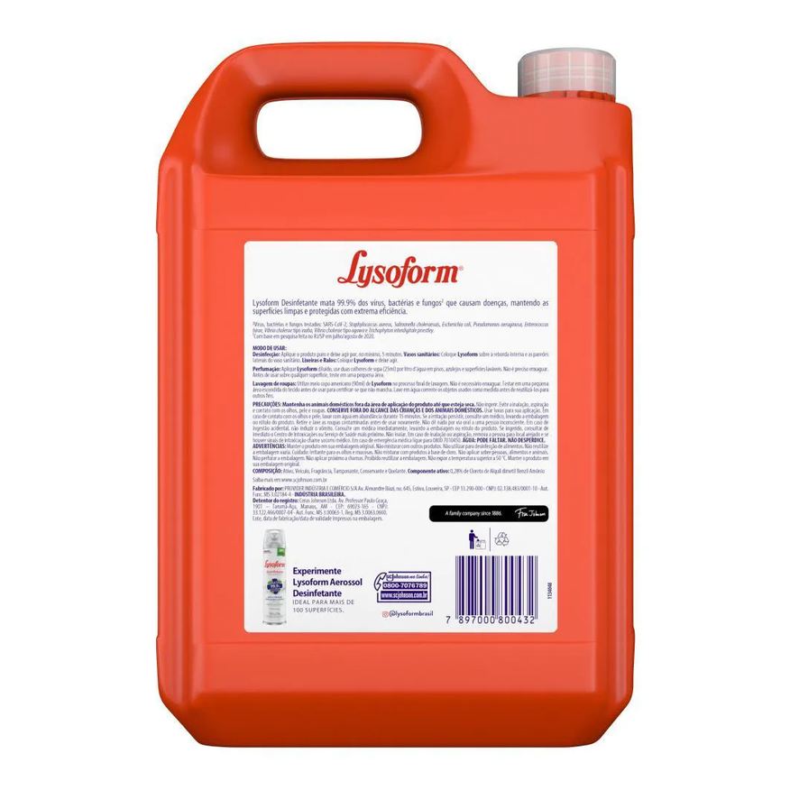 Lysoform Desinfetante Uso Geral Original 5l