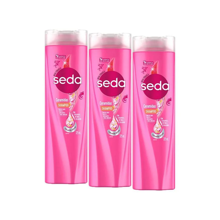 Seda Kit com 3 Shampoos Ceramidas 325ml