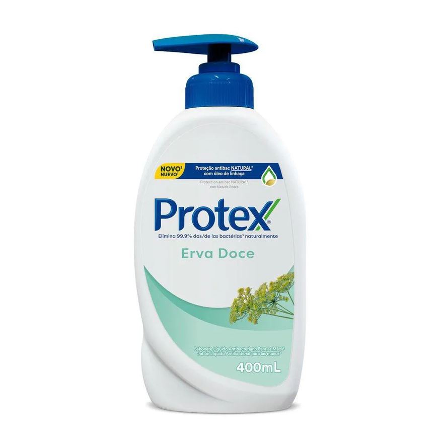 Protex Sabonete Líquido Antibacteriano Erva Doce 400ml