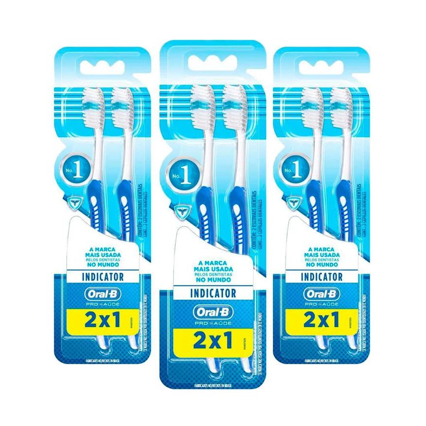 Oral-b Kit 3 Escova Dental Indicator Plus 40