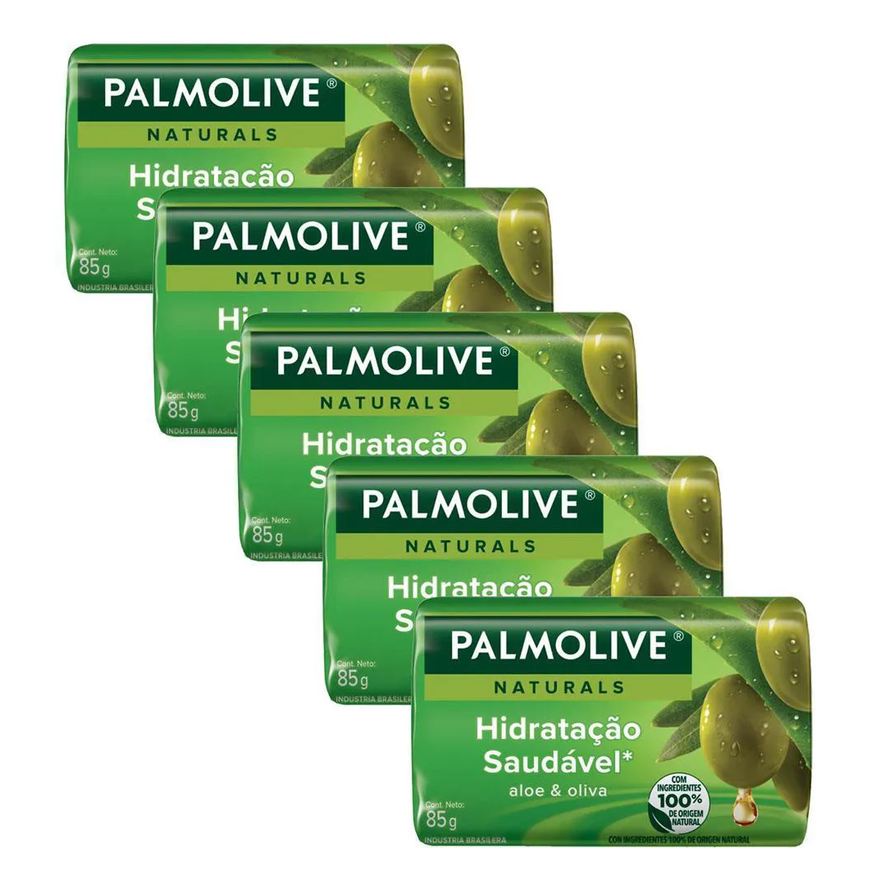 Palmolive Kit 5 Sabonetes em Barra Naturals Hidratação Saudável 85g