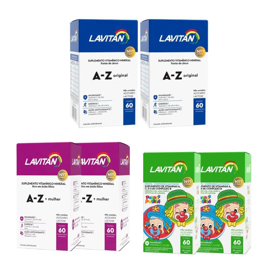 Cimed Kit C2 Suplemento Alimentar Família C60 cápsulas - Lavitan