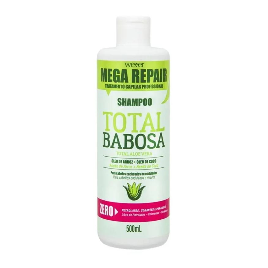 Wever Ind E Com De Cosmeticos Ltda Shampoo Total Babosa Mega Repair 500ml – Wever Cosméticos
