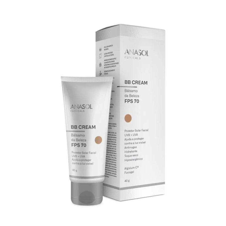 Anasol Protetor Solar Bb Cream Fps70 com Cor 40g