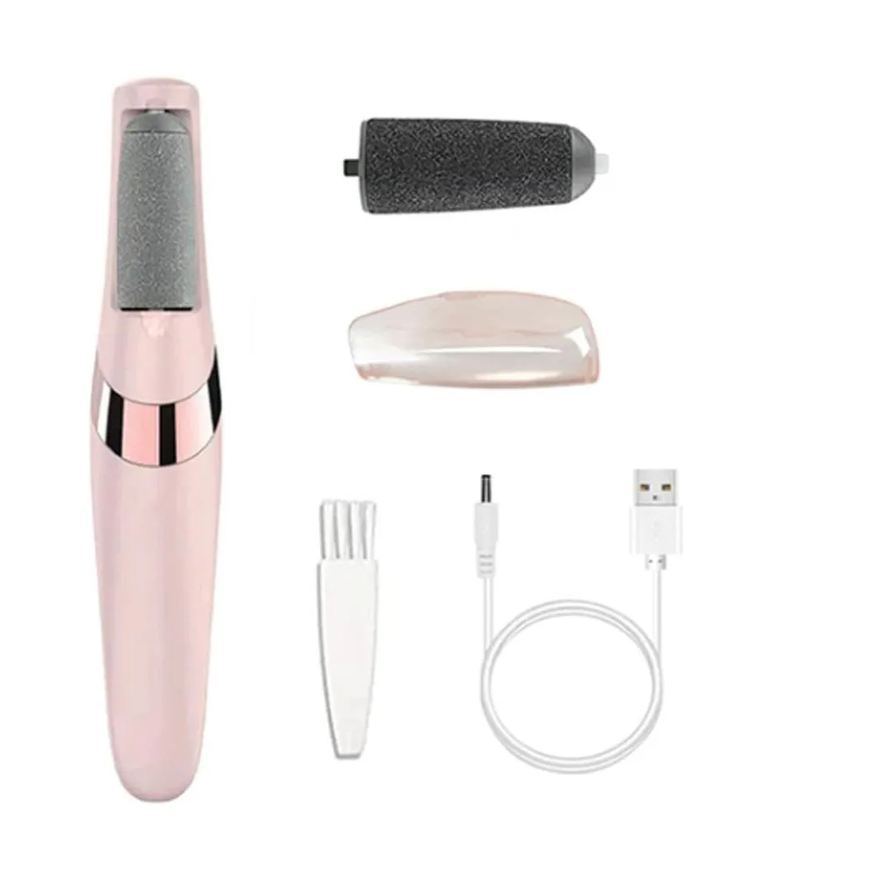 de Removedor Calos Portátil Lixa Elétrica Esfoliador Para os Pés Recarregável Carregamento Usb Rosa