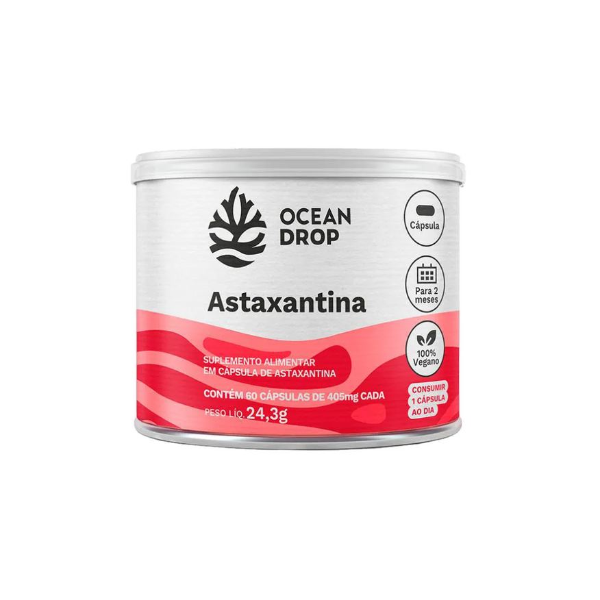 OCEAN DROP ASTAXANTINA 60 Cápsulas 4mg VEGANA ANTIOXIDANTE