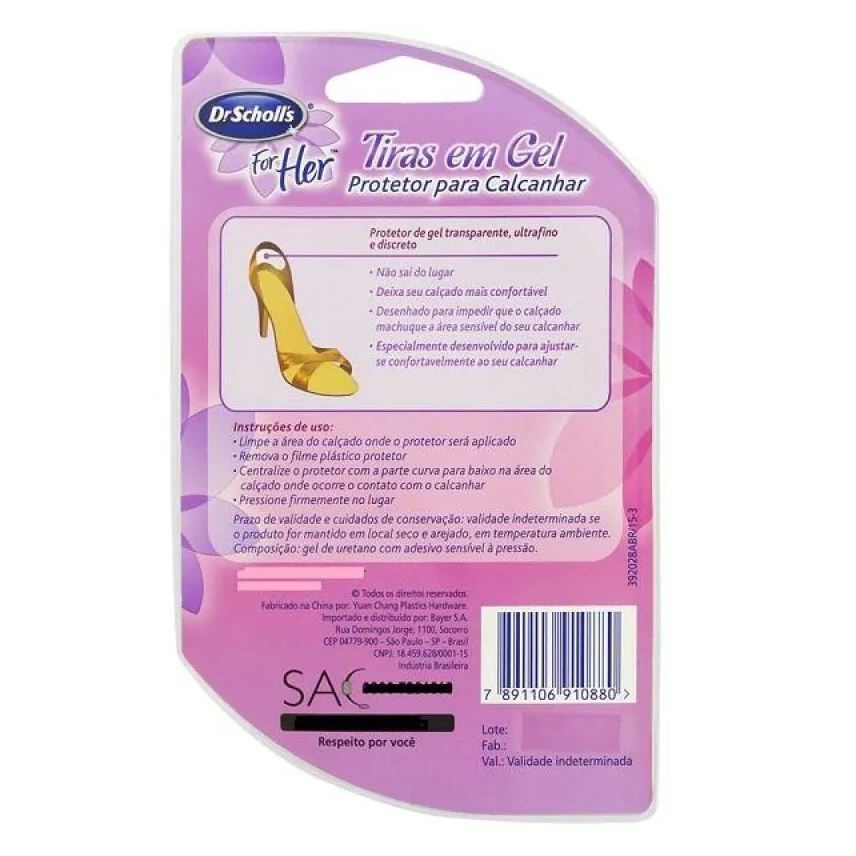 para Protetor Calcanhar Dr. Scholls em Tiras de Gel