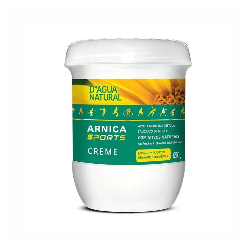D'agua Natural Creme para Massagem Arnica Sports 650g