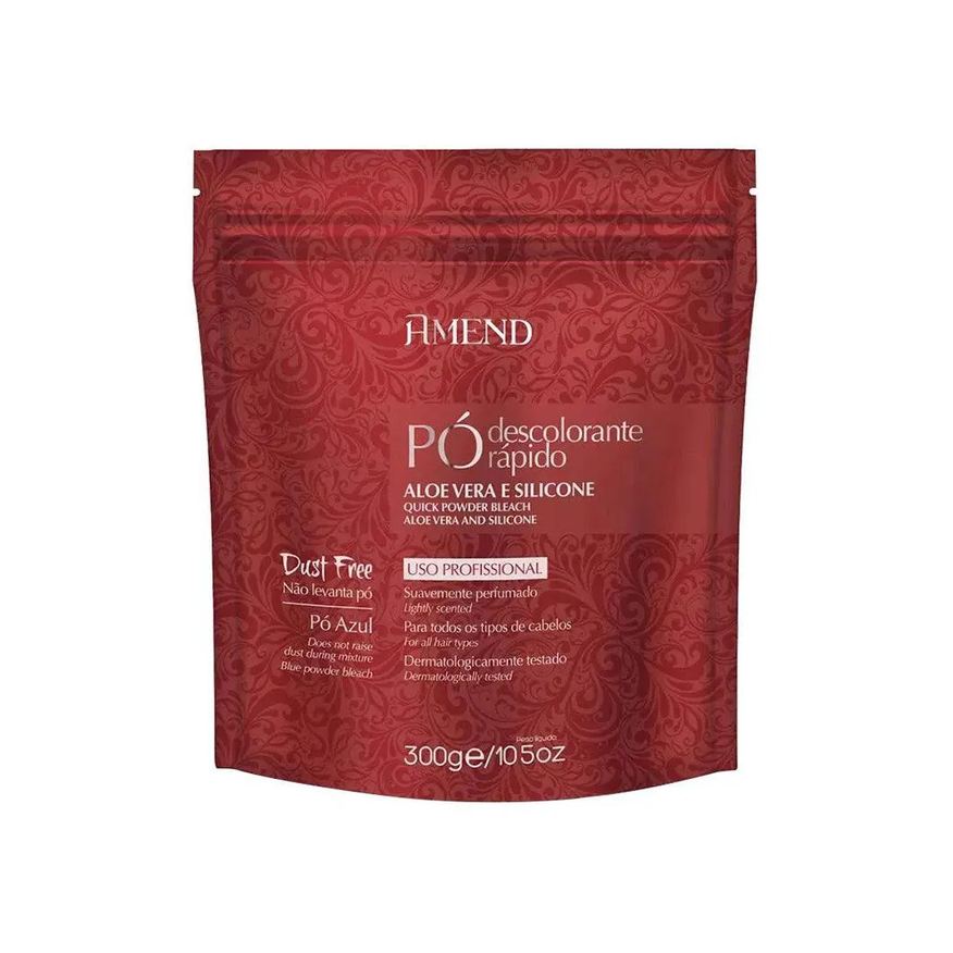 Amend Cosméticos Pó Descolorante Amend Aloe e Silicone Vermelho 300g