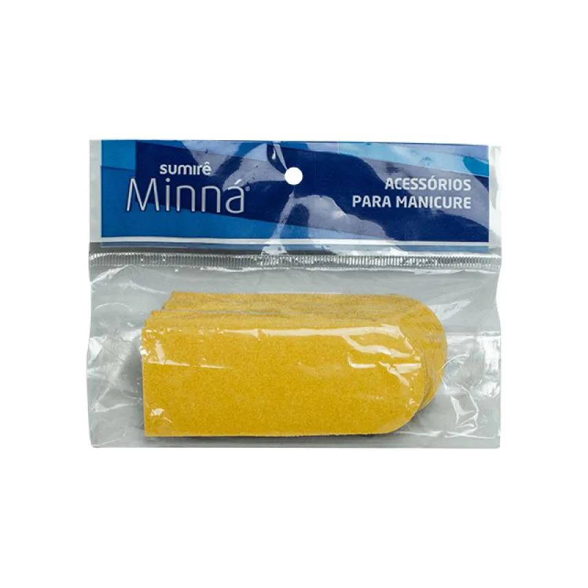 Minná Lixa para Pés Descartável Adesivada Amarela C/50un