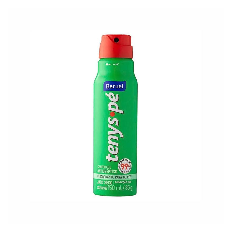 Baruel Talco para Pés Aerosol Tenys Pé Canforado Antisséptico 24h Adulto 150ml