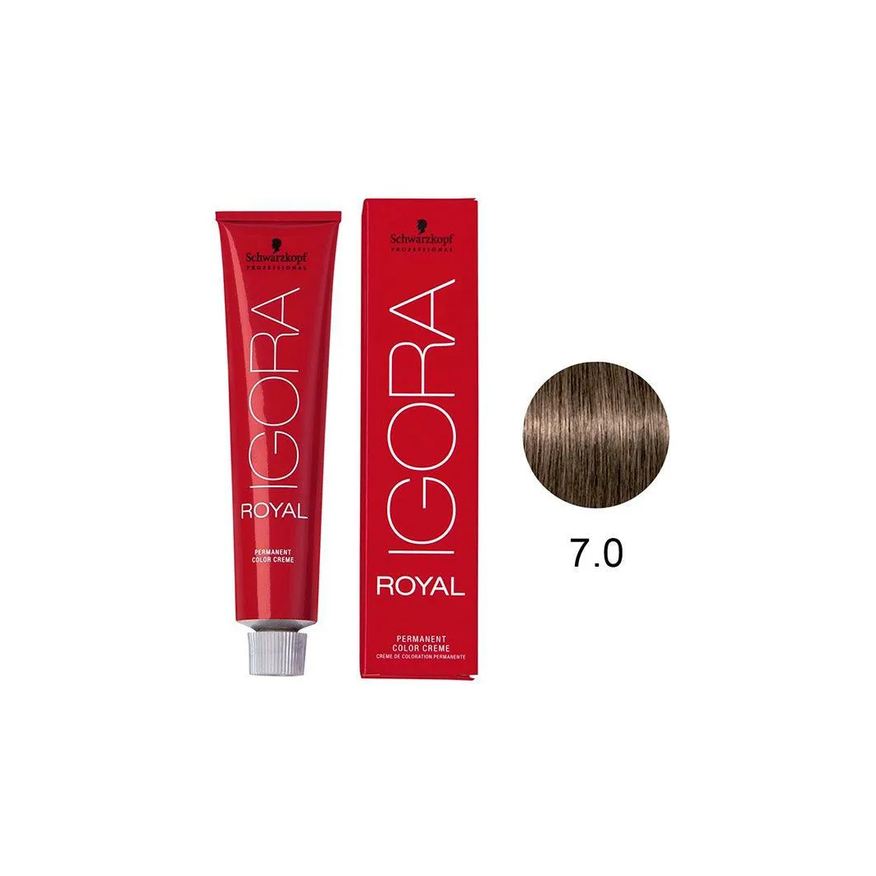 Schwarzkopf Professional Tintura Schwarzkopf Igora Royal 7.0 Louro Médio Natural