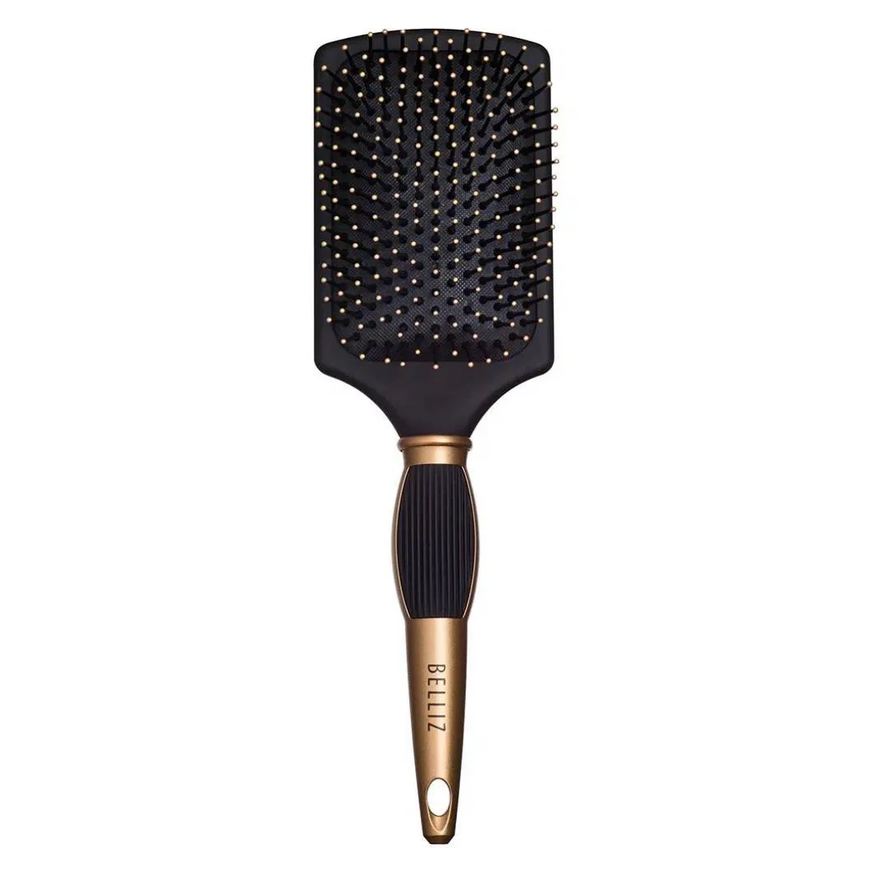Big Universo Escova de Cabelo Belliz 798 Black e Gold Racket