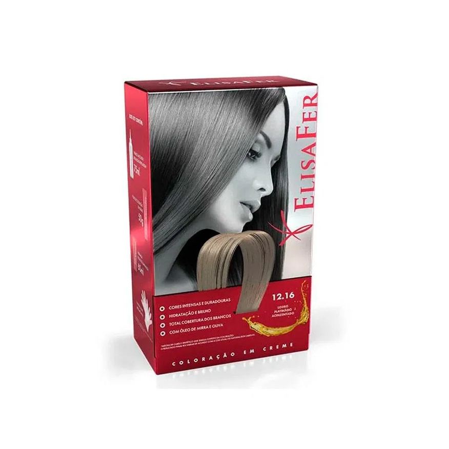 Incomfral Tintura Elisafer 12.16 Louro Platinado Acinzentado