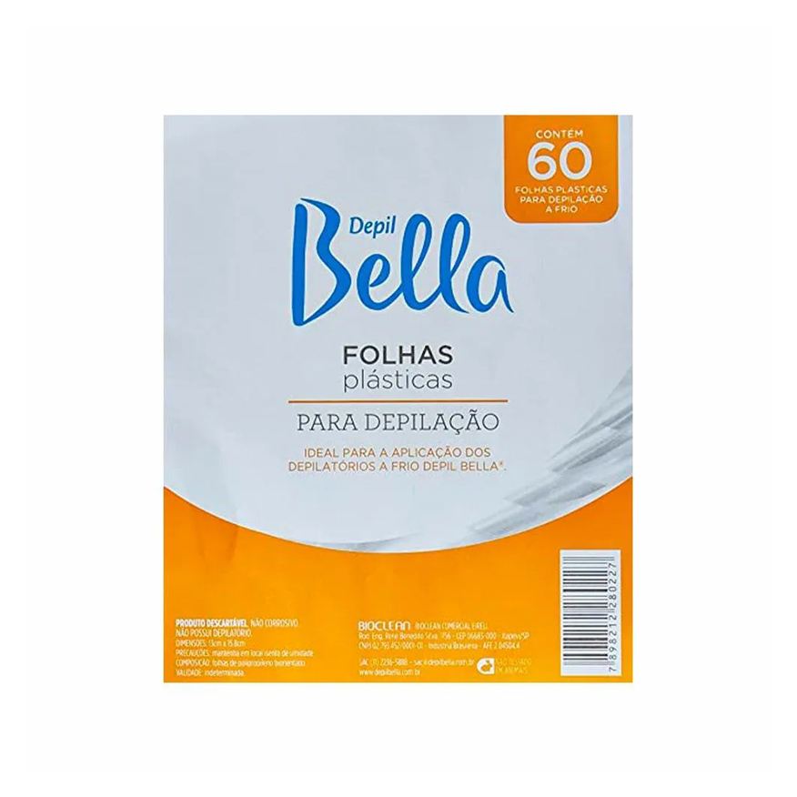 Plásticas Folhas para Depilação Depil Bella 60fls