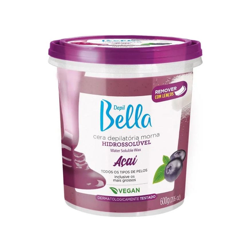 Depil Bella Cera Dep Hidrossolúvel Açaí 600g