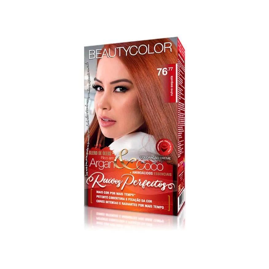 Beauty Color Tintura Ruivos Perfeitos Kit 76.77 Ruivo Sequoia